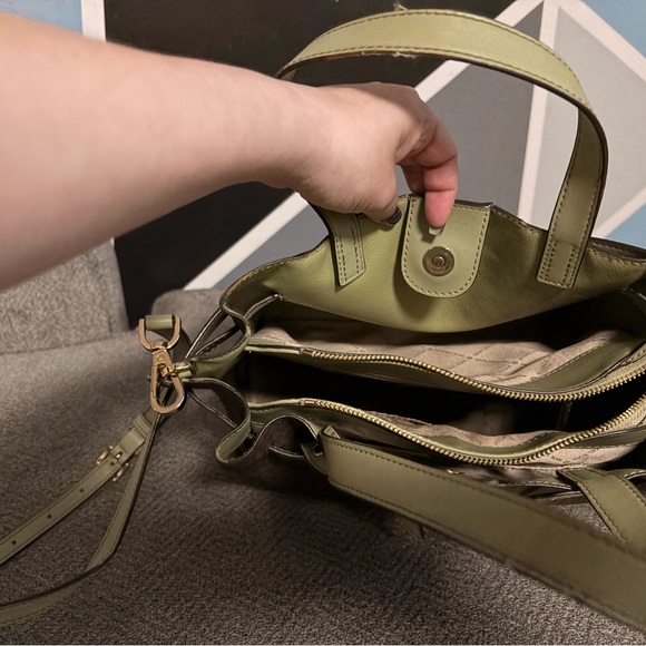 Michael Kors Olive and Brown Tote Bag - Picture 3 of 7